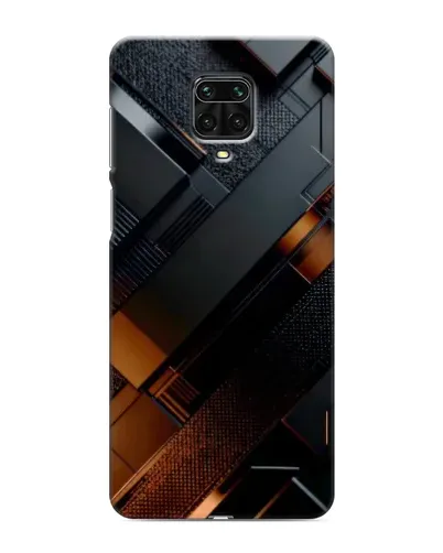 Чехол для Xiaomi Redmi Note 9 Pro с картинкой «Черные геометрические блоки» Чехол для Xiaomi Redmi Note 9 Pro с картинкой «Черные геометрические блоки»