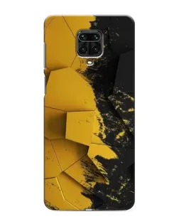 Чехол для Xiaomi Redmi Note 9 Pro с картинкой «Золотые осколки геометрии»