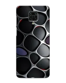 Чехол для Xiaomi Redmi Note 9 Pro с картинкой «Объемная темная решетка»