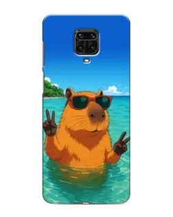 Чехол для Xiaomi Redmi Note 9 Pro с картинкой «Морская капибара»