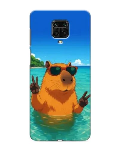 Чехол для Xiaomi Redmi Note 9 Pro с картинкой «Морская капибара»