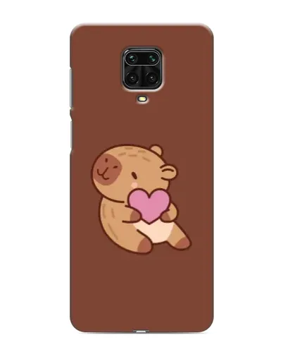 Чехол для Xiaomi Redmi Note 9 Pro с картинкой «Капибара с сердцем»
