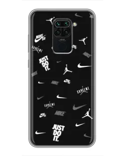 Чохол для Xiaomi Redmi Note 9 з картинкою «Nike Black Pattern» Чохол для Xiaomi Redmi Note 9 з картинкою «Nike Black Pattern»