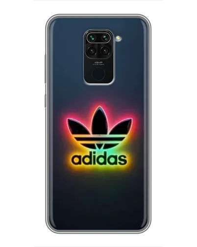Чехол для Xiaomi Redmi Note 9 с картинкой «Неоновый Adidas»