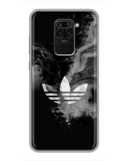 Чехол для Xiaomi Redmi Note 9 с картинкой «Абстрактный дым Adidas»