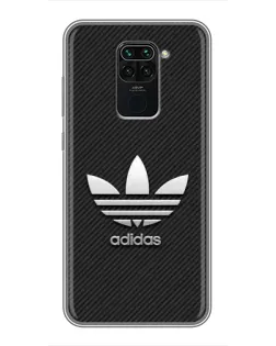 Чехол для Xiaomi Redmi Note 9 с картинкой «Adidas Карбоновая текстура»