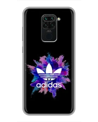 Чехол для Xiaomi Redmi Note 9 с картинкой «Взрыв красок Adidas»