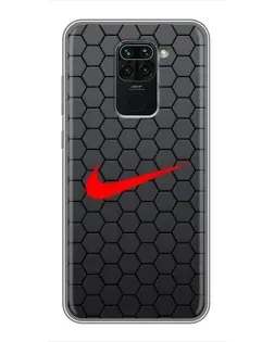Чехол для Xiaomi Redmi Note 9 с картинкой «Nike — карбоновая сетка» Чехол для Xiaomi Redmi Note 9 с картинкой «Nike — карбоновая сетка»