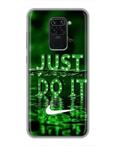 Чехол для Xiaomi Redmi Note 9 с картинкой «Зеленый неоновый Nike»