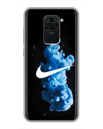 Чехол для Xiaomi Redmi Note 9 с картинкой «Nike и синий дым»