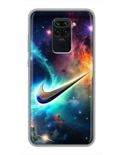 Чехол для Xiaomi Redmi Note 9 с картинкой «Космический Nike Swoosh» Чехол для Xiaomi Redmi Note 9 с картинкой «Космический Nike Swoosh»