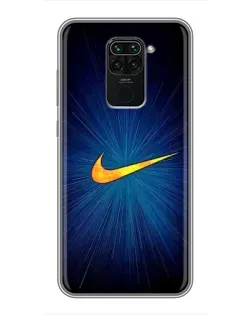 Чехол для Xiaomi Redmi Note 9 с картинкой «Синий пульс Nike» Чехол для Xiaomi Redmi Note 9 с картинкой «Синий пульс Nike»
