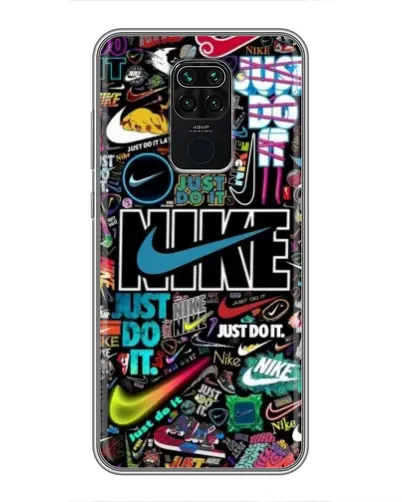 Чехол для Xiaomi Redmi Note 9 с картинкой «Яркий коллаж Nike» Чехол для Xiaomi Redmi Note 9 с картинкой «Яркий коллаж Nike»