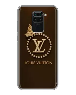 Чохол для Xiaomi Redmi Note 9 з картинкою «LV — золота печатка»