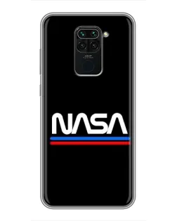 Чехол для Xiaomi Redmi Note 9 с картинкой «NASA — классика Red Blue» Чехол для Xiaomi Redmi Note 9 с картинкой «NASA — классика Red Blue»