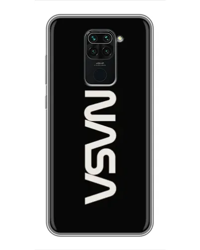 Чехол для Xiaomi Redmi Note 9 с картинкой «NASA — вертикальный логотип»