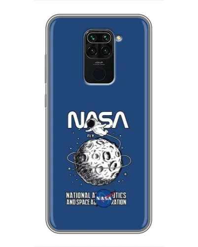 Чехол для Xiaomi Redmi Note 9 с картинкой «NASA — лунная миссия»
