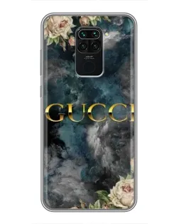 Чехол для Xiaomi Redmi Note 9 с картинкой «Абстрактные цветы Gucci»