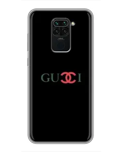 Чехол для Xiaomi Redmi Note 9 с картинкой «Gucci — красный градиент»