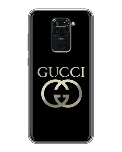 Чехол для Xiaomi Redmi Note 9 с картинкой «Gucci — золото на черном» Чехол для Xiaomi Redmi Note 9 с картинкой «Gucci — золото на черном»
