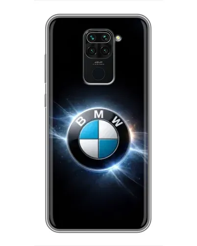 Чохол для Xiaomi Redmi Note 9 з картинкою «BMW — неонове сяйво»