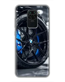 Чохол для Xiaomi Redmi Note 9 з картинкою «Колесо BMW зблизька»
