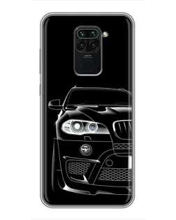 Чохол для Xiaomi Redmi Note 9 з картинкою «Темний силует BMW»