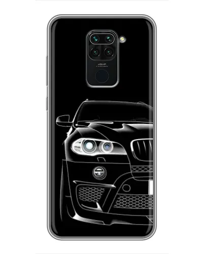 Чохол для Xiaomi Redmi Note 9 з картинкою «Темний силует BMW»