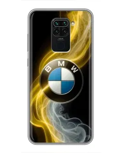 Чохол для Xiaomi Redmi Note 9 з картинкою «Золотистий дим BMW»