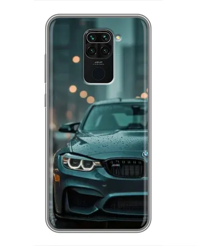 Чохол для Xiaomi Redmi Note 9 з картинкою «BMW у вогнях міста»