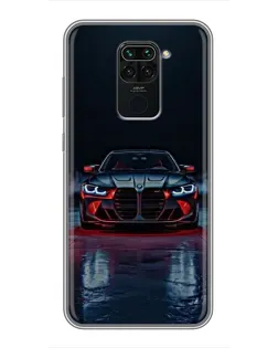 Чохол для Xiaomi Redmi Note 9 з картинкою «BMW на мокрій дорозі»