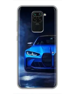 Чохол для Xiaomi Redmi Note 9 з картинкою «Блакитна BMW M4»