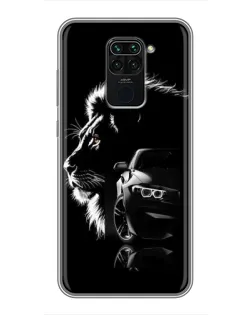 Чохол для Xiaomi Redmi Note 9 з картинкою «BMW та лев»