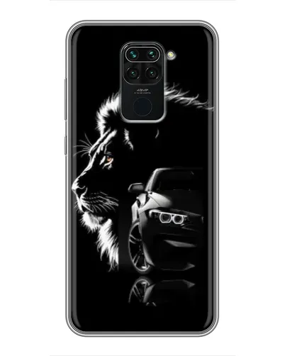 Чохол для Xiaomi Redmi Note 9 з картинкою «BMW та лев»
