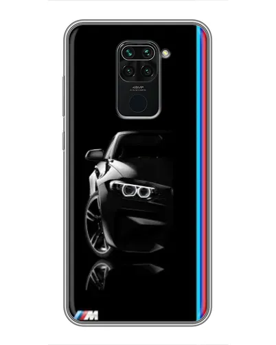 Чохол для Xiaomi Redmi Note 9 з картинкою «Силует BMW в темряві»