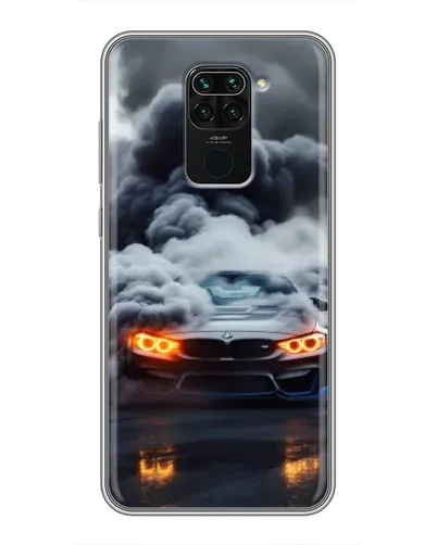 Чохол для Xiaomi Redmi Note 9 з картинкою «BMW у диму»