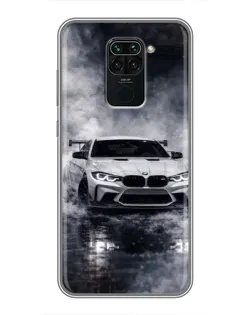 Чохол для Xiaomi Redmi Note 9 з картинкою «BMW крізь туман»