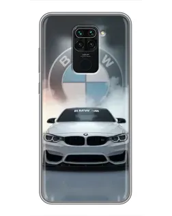 Чохол для Xiaomi Redmi Note 9 з картинкою «BMW в білому диму»
