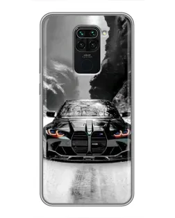 Чохол для Xiaomi Redmi Note 9 з картинкою «BMW — акварельний дрифт»