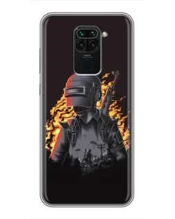 Чохол для Xiaomi Redmi Note 9 з картинкою «PUBG — вогняний силует» Чохол для Xiaomi Redmi Note 9 з картинкою «PUBG — вогняний силует»