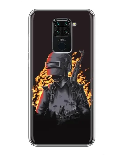Чохол для Xiaomi Redmi Note 9 з картинкою «PUBG — вогняний силует» Чохол для Xiaomi Redmi Note 9 з картинкою «PUBG — вогняний силует»