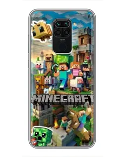 Чохол для Xiaomi Redmi Note 9 з картинкою «Замок Minecraft»