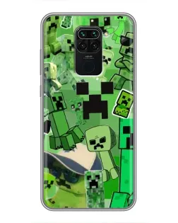 Чохол для Xiaomi Redmi Note 9 з картинкою «Кріпери Minecraft»