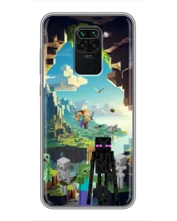 Чохол для Xiaomi Redmi Note 9 з картинкою «Ендермен у лісі»