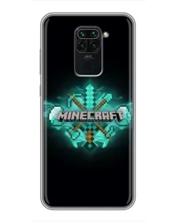 Чохол для Xiaomi Redmi Note 9 з картинкою «Minecraft Diamond лого»