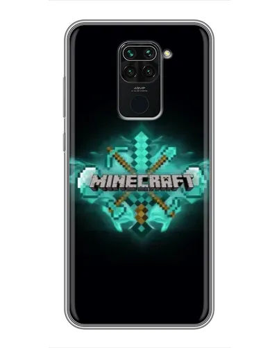 Чохол для Xiaomi Redmi Note 9 з картинкою «Minecraft Diamond лого»