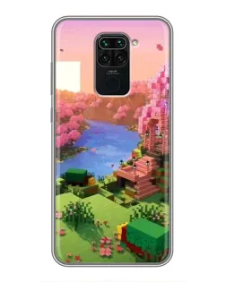 Чохол для Xiaomi Redmi Note 9 з картинкою «Рожеве дерево Minecraft»