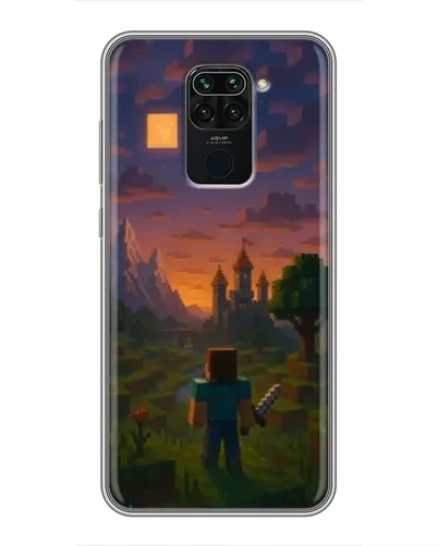 Чохол для Xiaomi Redmi Note 9 з картинкою «Стів біля вежі» Чохол для Xiaomi Redmi Note 9 з картинкою «Стів біля вежі»