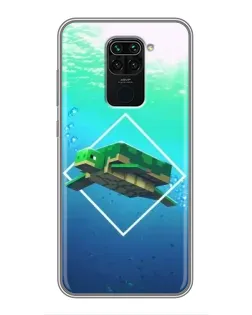 Чохол для Xiaomi Redmi Note 9 з картинкою «Черепаха Minecraft»
