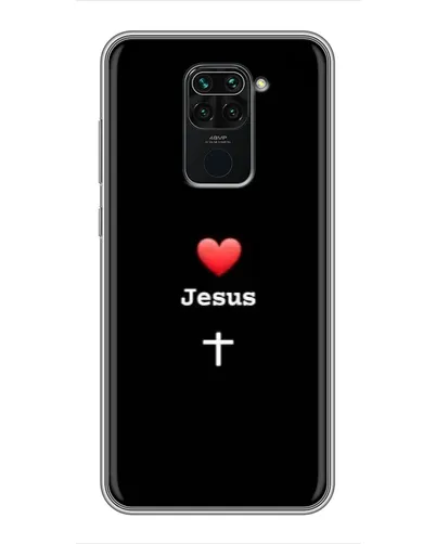 Чохол для Xiaomi Redmi Note 9 з картинкою «Серце - Jesus»